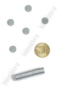Магниты неодимовые 10*1,5 мм (50 шт) N99-5