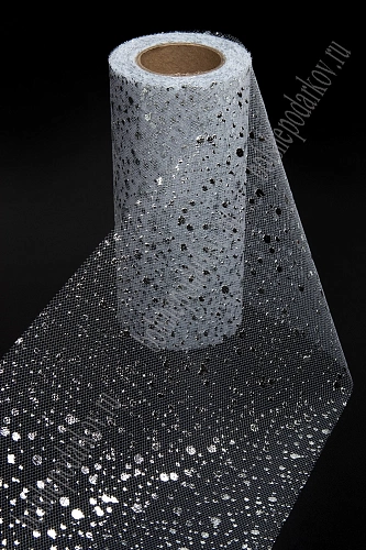 Фатин &amp;quot;Капли&amp;quot; 15 см*25 ярд (SF-2950) белый