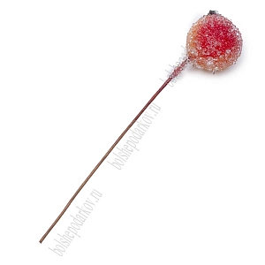 Ягодки на веточке 1,2 см (100 шт) SF-7799, красно-оранжевый №23 Ягодки на веточке 1,2 см (100 шт) SF-7799, красно-оранжевый №23