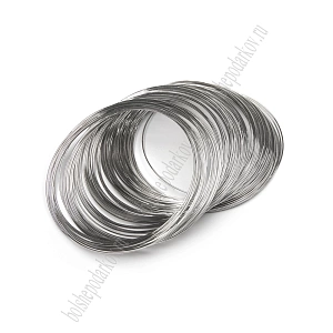 Проволока с эффектом памяти, 60 мм*0,6 мм (SF-7366) темное серебро