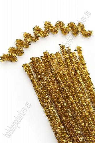 Проволока синельная металлик 100 шт (SF-3313) золотой