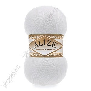 Пряжа &quot;Angora Gold&quot; 100 г*550 м (5 шт) белый №55