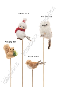 Новогодние украшения &quot;Воробушек&quot; 10*5 см (1 шт) SF-8044, №3