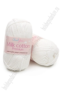 Пряжа "Milk cotton Premium" 50 гр (10 шт) SF-7847, белый