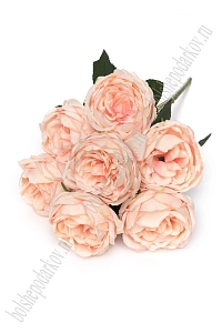 Букет декоративный 42см "Пионовидные розы" (SF-8125) персиковый