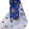 Фатин &amp;quot;Снежинки&amp;quot; 15 см*15 ярд (SF-3776) синий/золото
