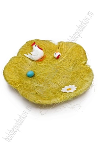 Пасхальный декор "Корзина" 25 см (SF-7862) желтый