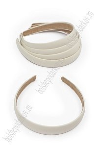 Ободки пластиковые в атласной ткани 2 см (5 шт) SF-7547, кремовый №6