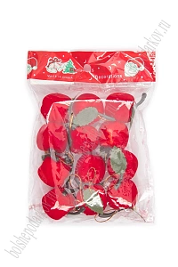 Набор новогодних украшений "Яблочко" 3 см (12 шт) SF-8037, красный