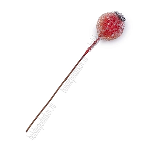 Ягодки на веточке 1 см (100 шт) SF-7799, красно-оранжевый №22 Ягодки на веточке 1 см (100 шт) SF-7799, красно-оранжевый №22