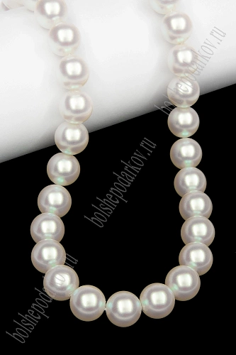 Бусины круглые на леске 10 мм (SF-8076) жемчуг белый