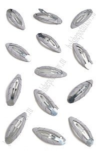 Заколка-основа 5 см, с репсовой лентой (20 шт) SF-351, серый №03