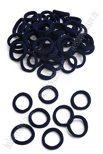 Резинки бесшовные для волос 3 см (100 шт) SF-5754, темно-синий  №29