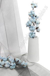 Веточка декоративная 50 см &quot;Хлопок&quot; (SF-1908) голубой