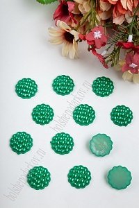 Полубусины декоративные &quot;Серединки&quot; 20 мм*400 гр (SF-429) зеленый №135
