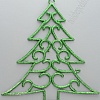 Новогоднее украшение с блестками 25*22 см &amp;quot;Елочка&amp;quot; (SF-1705) зеленый