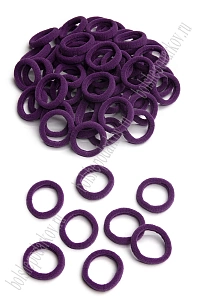 Резинки бесшовные для волос 3 см (100 шт) SF-5754, темно-сиреневый №90