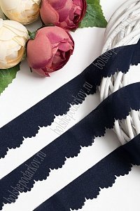 Лента шифоновая 3 см*1,4 м (5 шт) SF-5849, темно-синий №12