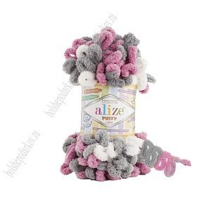 Пряжа &quot;Puffy color&quot; 100г*9 м (5 шт) №6070 мультиколор