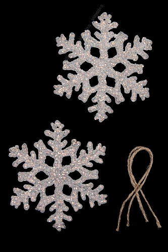 Новогодние украшения &amp;quot;Снежинка&amp;quot; 10 см (2 шт) SF-1692, №4