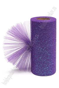 Фатин с блестками 15 см*25 ярд (SF-604) темно-фиолетовый №20