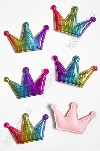 Патч голографик &quot;Корона&quot; 4,5*6,8 см (10 шт) SF-2974, №7