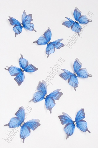 Бабочки шифоновые маленькие 3 см (10 шт) SF-4484, №17