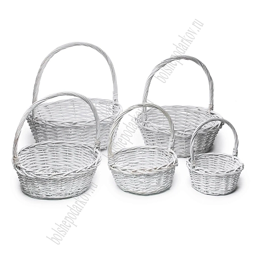 Корзины круглые, 5 в 1 (SF-8151) белый