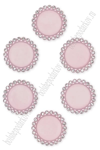 Крышечка-серединка со стразами (10 шт) SF-008, розовый №066
