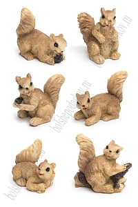 Фигурка миниатюрная &quot;Белочка&quot; 2,5*4 см (6 шт) SF-8049, в ассортименте