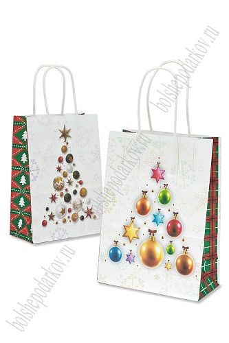 Пакет крафтовый с рисунком 15*21*8 см (12 шт) SF-7177, №9