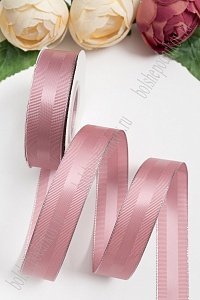 Лента репсовая с люрексом и атласной вставкой 2,5 см*20 ярд (SF-5851) пенка №41