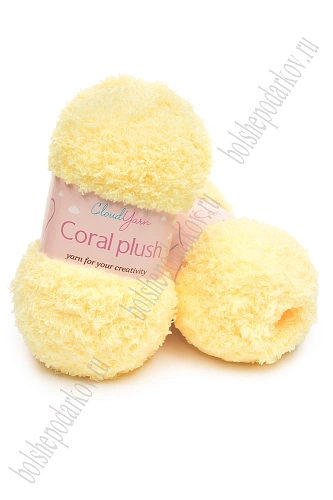 Пряжа &amp;quot;Coral plush&amp;quot; 100 гр (5 шт) SF-7843, желтый