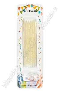 Свечи праздничные  (6 шт) SF-7830, кремовый