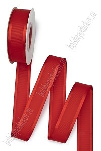 Лента репсовая с атласным краем 2,5 см*20 ярд (SF-7353) красный №26
