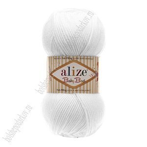 Пряжа &quot;Baby best antipilling&quot; 100 г*240 м (5 шт) белый №55