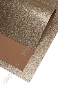 Фоамиран глиттерный 2 мм, 40*60 см Premium (10 листов) SF-3010, коричневый №7