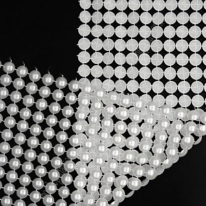 Тесьма-обманка полужемчуг 12 рядов (10 ярд) SF-1413, белый