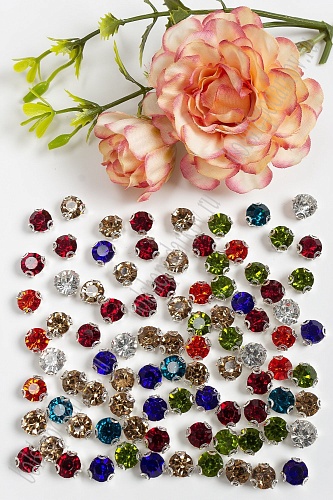 Стразы пришивные SS40 &amp;quot;Круг&amp;quot; (360 шт) SF-3767, ассорти