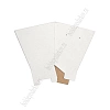 Коробка переноска для цветов S (без дна) 16*28*28 см, белый-крафт