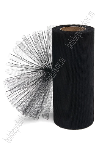 Фатин в шпульках 15 см*25 ярд (SF-603) черный №12