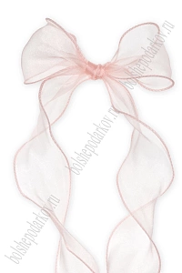 Лента органза с декоративным швом 6 см*10 ярд (SF-7033) розовый №17