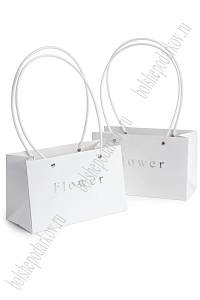 Сумка для цветов 22*13,5*10,5 см (10 шт) SF-8118, белый