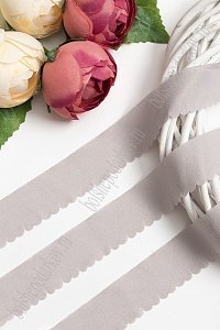 Лента шифоновая 3 см*1,4 м (5 шт) SF-5848, серый №51