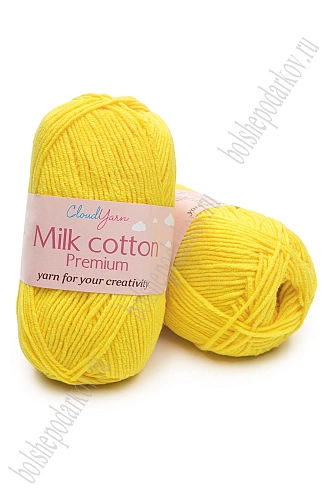Пряжа &amp;quot;Milk cotton Premium&amp;quot; 50 гр (10 шт) SF-7847, желтый
