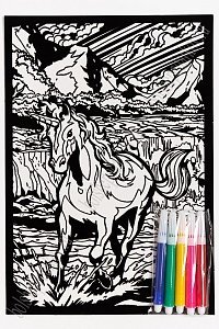 Раскраска бархатная с фломастерами 17,4*25 см (SF-5673) №2