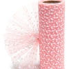 Фатин в горошек 15 см*10 ярд (SF-2941) розовый персик №17