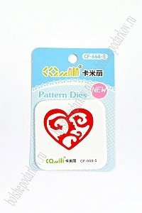 Трафарет для тиснения и вырубки &quot;Ажурн. сердечко&quot; (SF-3490)