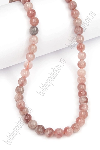 Бусины круглые на нитке 6 мм (SF-7590) опал