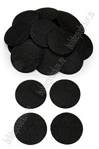 Фетровые кружочки 4 см (1000 шт) SF-3040, черный
